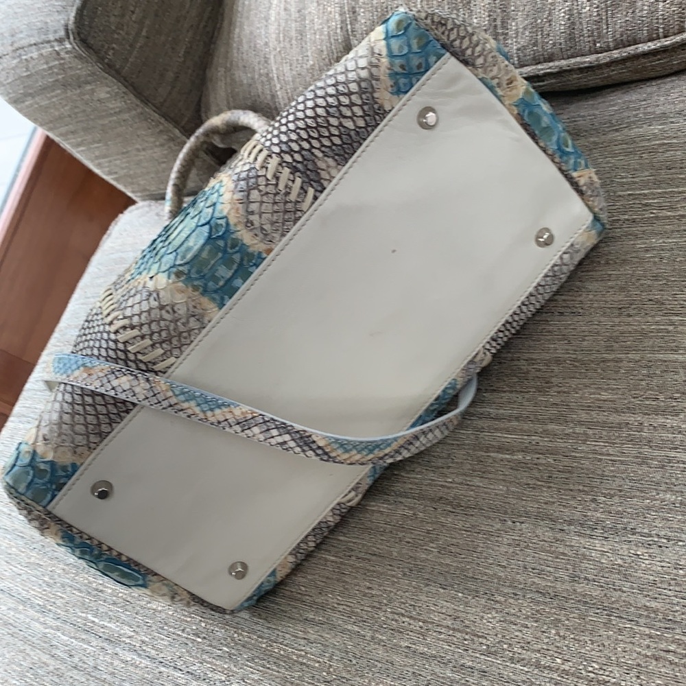 Paola Del Lungo Python Satchel W/ Crossbody Strap. - image 4